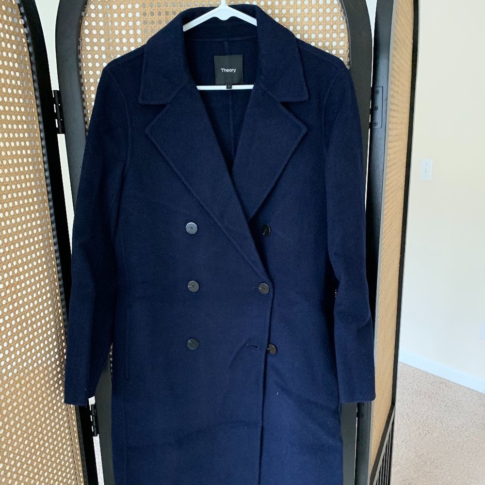 THEORY Drop-Shoulder Coat in Empire Wool
